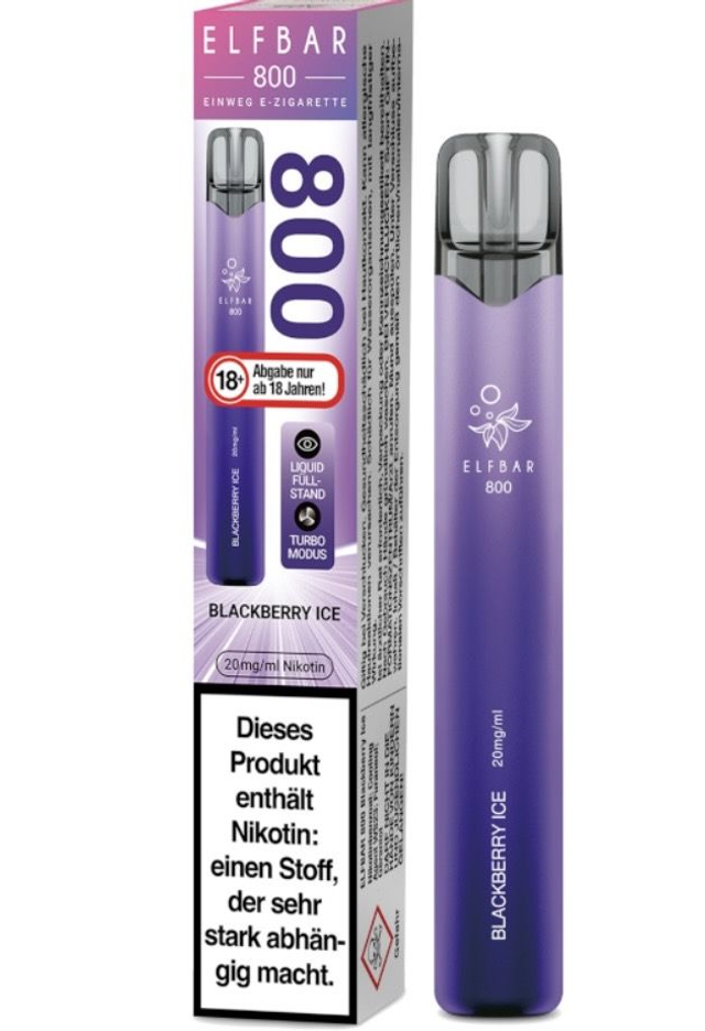 ELFBAR 800 Einweg E-Zigarette – Blackberry Ice | 20 mg