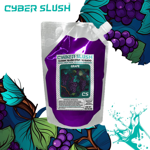 CyberSlush Grape Syrup for Ninja® Slushi - Natural Sweetness - 1L