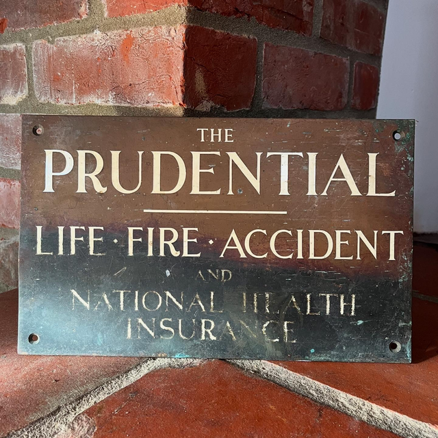 20th Century “THE PRUDENTIAL” Industrial/ Commercial Sign 