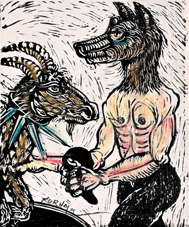 Joseph Kurhajec "Loup et Bélier"