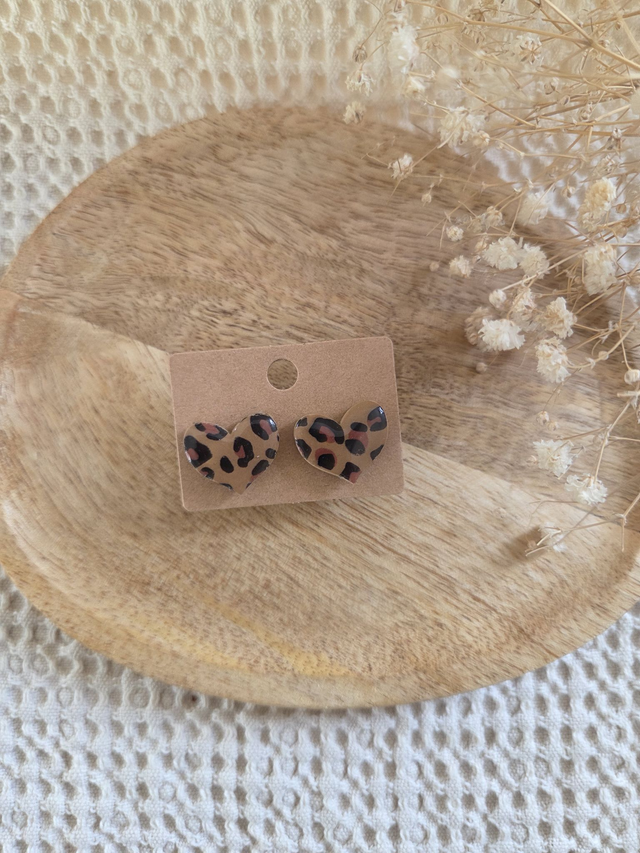 Cœurs Graou Léopard beige