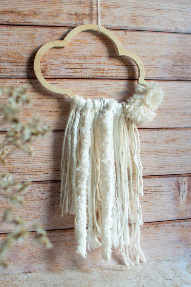 Tissage nuage - Décoration Murale Artisanale Écru