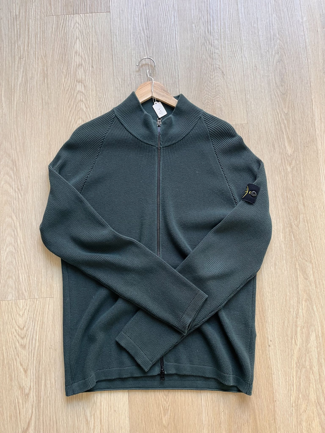 Stone Island Sweater Zip Green Size L - PRE-OWNED
