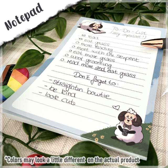 Booksheep notepad