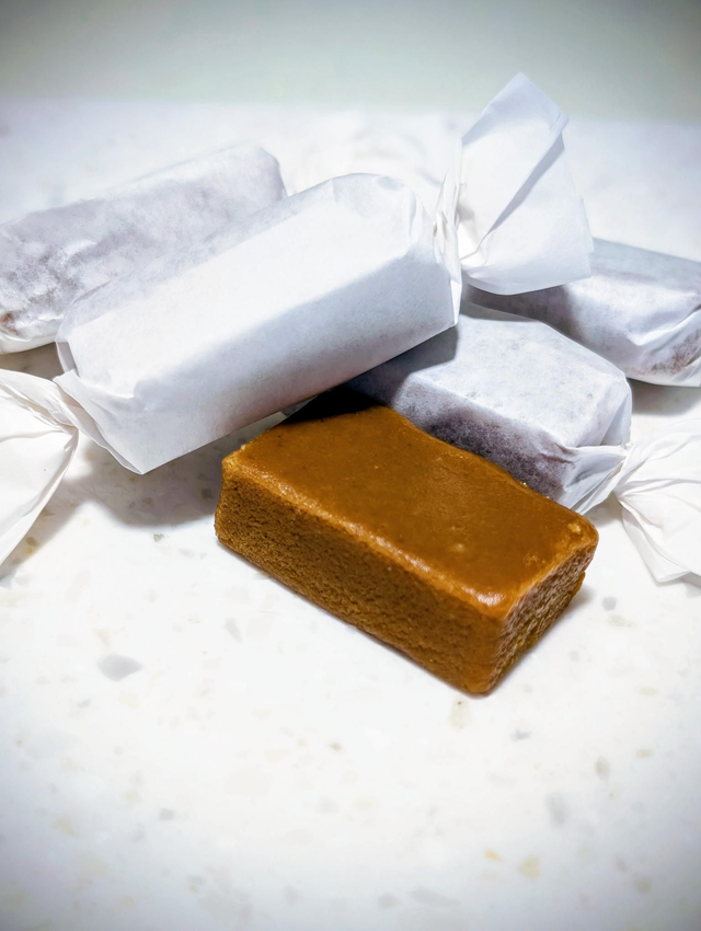 150g bags of individually wrapped, chewy caramels 