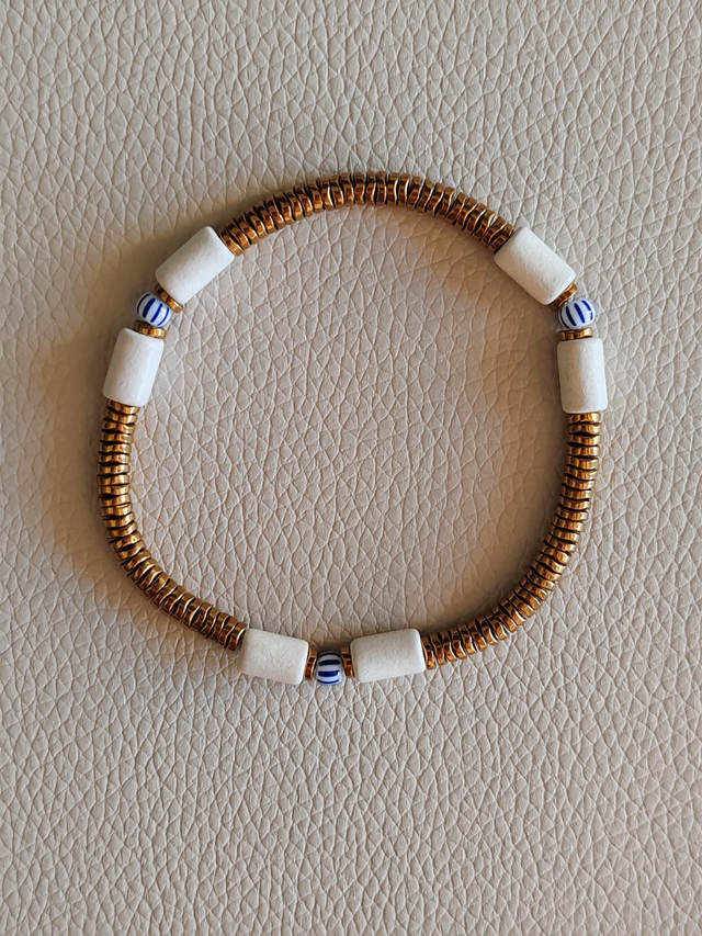 Azur Faroa - Bracelet Bronze, Craie et Bleu