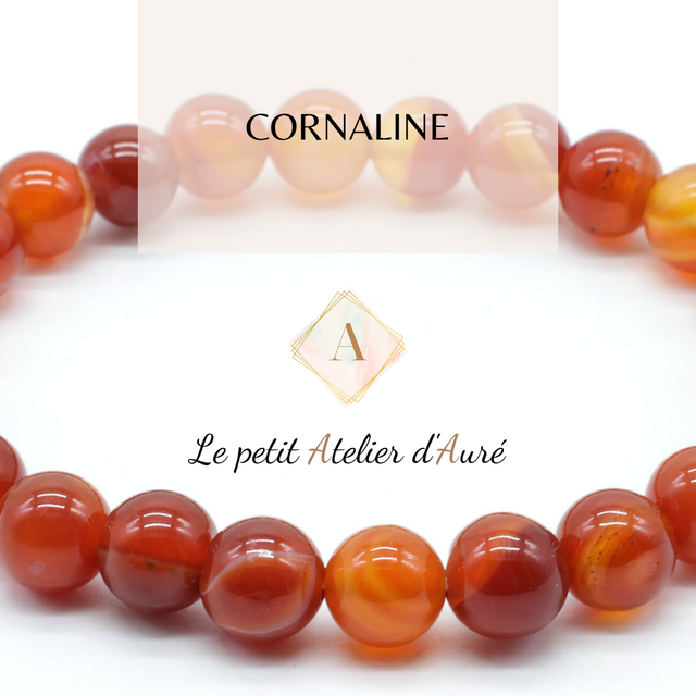 Cornaline : Bracelet en pierres naturelles sur mesure