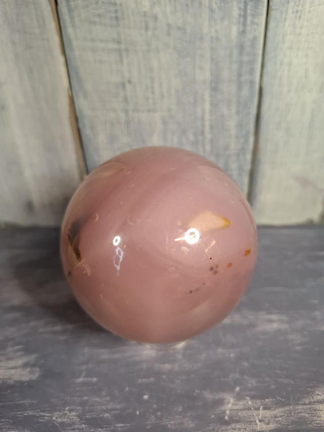 Pink Jelly Agate Sphere 