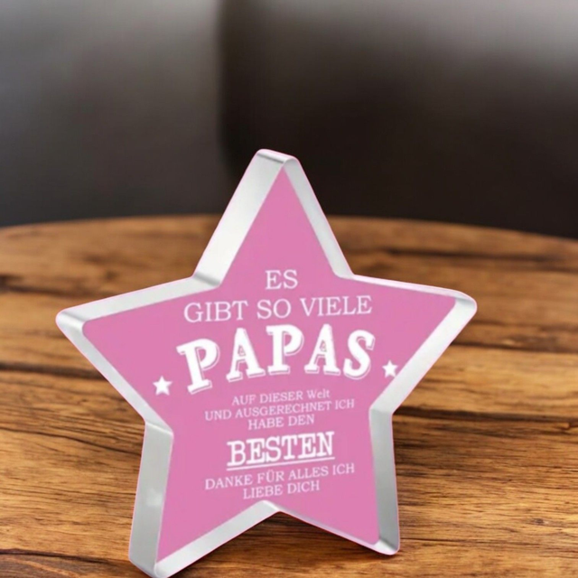 Acrylstern Papa