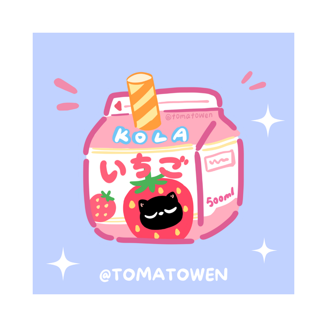 Sticker: Strawberry milk Kola