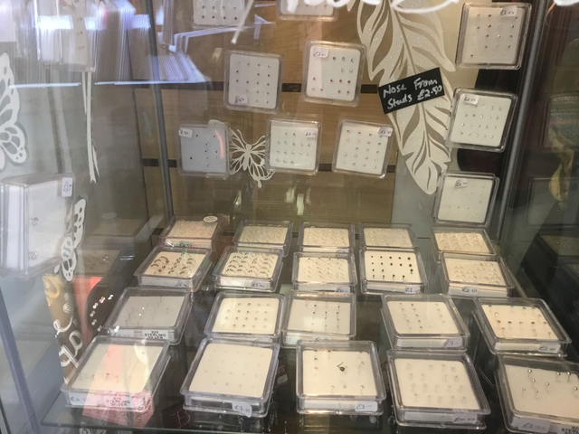 Sterling silver nose rings Balinese x 2