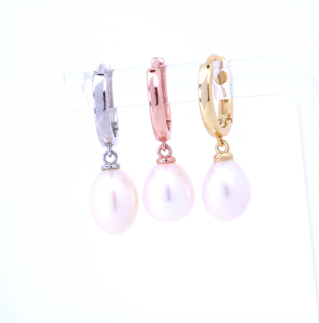 Creole mit Süßwasserperle - Sonne / Rhodiniert/Vergoldet/Rosèvergoldet