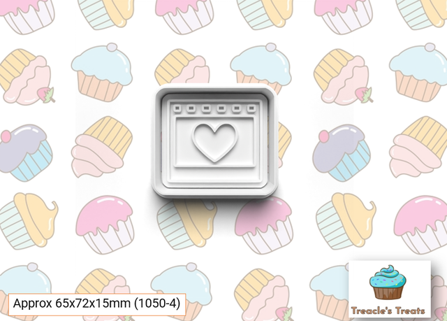 Valentines Theme Fondant/cookie stamps with cutters (Set 10)