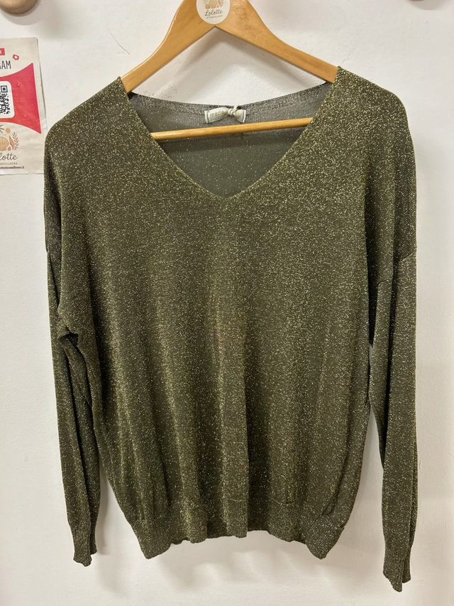 Pull Megane pailletées doré