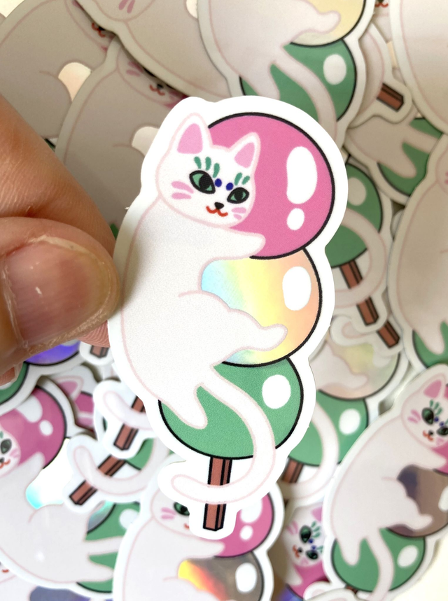 Sticker Dango Neko shiro