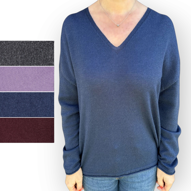 Boxy-Fit Pullover "Moni" aus Kaschmir & extrafeiner Merinowolle