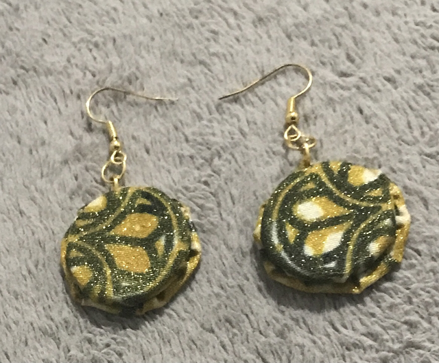 Mixed Fabric Dangling Earrings - MFE47