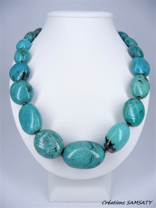 Collier turquoise tibétaine