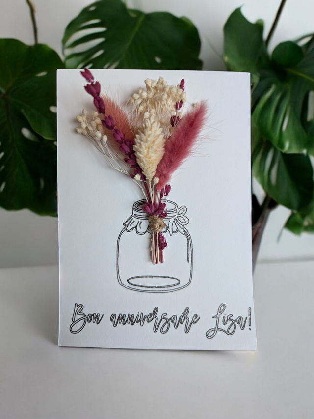Carte florale - Anniversaire