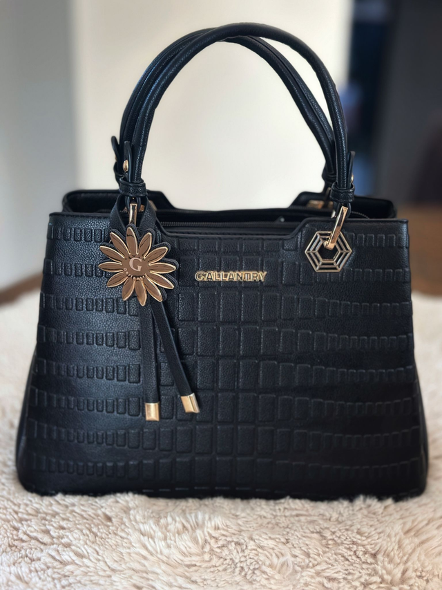 Sac noir fleur doré GALLANTRY