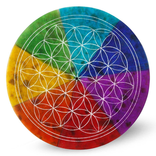 Porte encens fleur de vie 7 Chakras