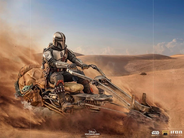 The Mandalorian on Speederbike - Star Wars: The Mandalorian - Art Scale 1/10 - Iron Studios (Anche a rate! 👇)