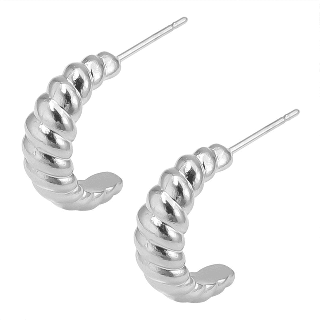 Croissant Silver Earrings