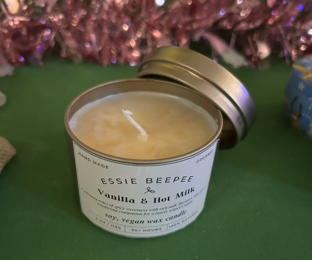 Vanilla &amp; Hot Milk 4oz Kerasoy Candle - Gold