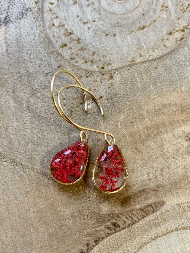 Rouges : boucles d&#039;oreilles en goldfilled