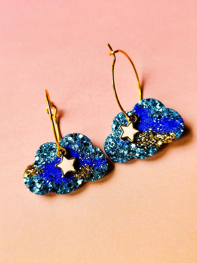 Boucles d&#039;oreilles Cloud 9 Nuages ciel