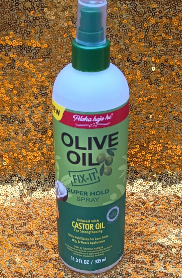 Olive Oil Fix It Super Hold Spray with Castor Oil 355ml