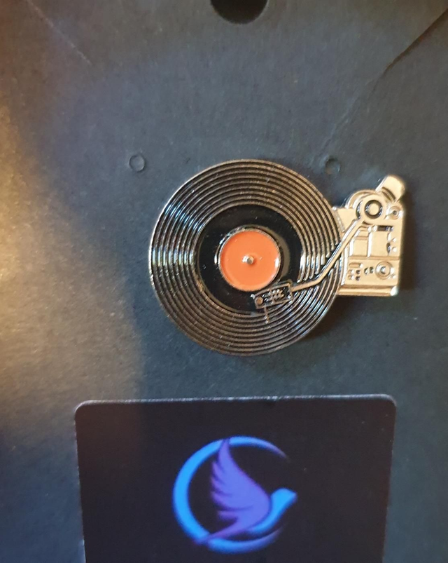 Record Player Pin Badge 
