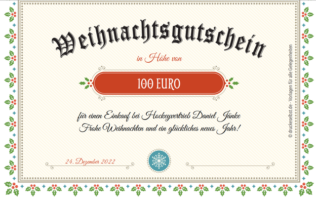Weihnachtsgutschein