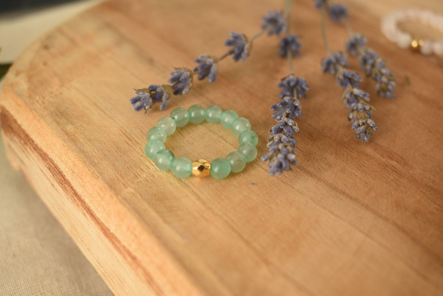 Bague Litho - Aventurine : Chance