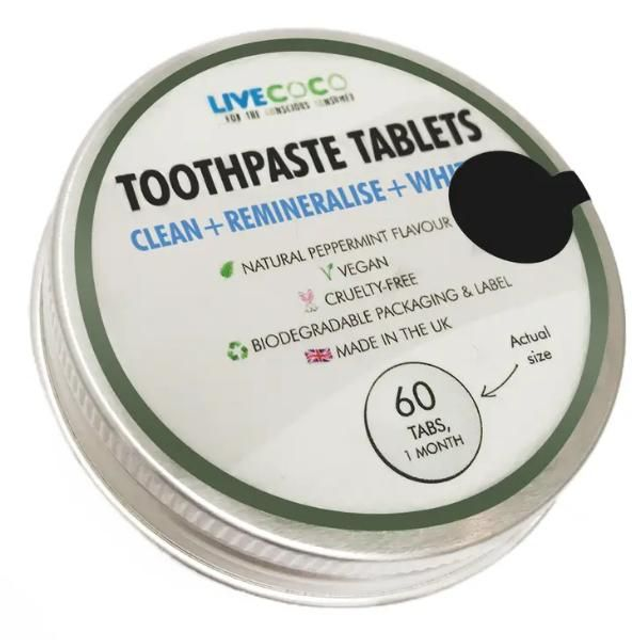 Toothpaste tablets with fluoride - kids (tin of 60 tabs)