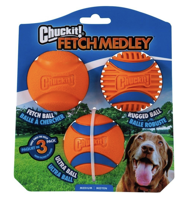 Chuckit! Bälle - Fetch Medley Set, Gr. M