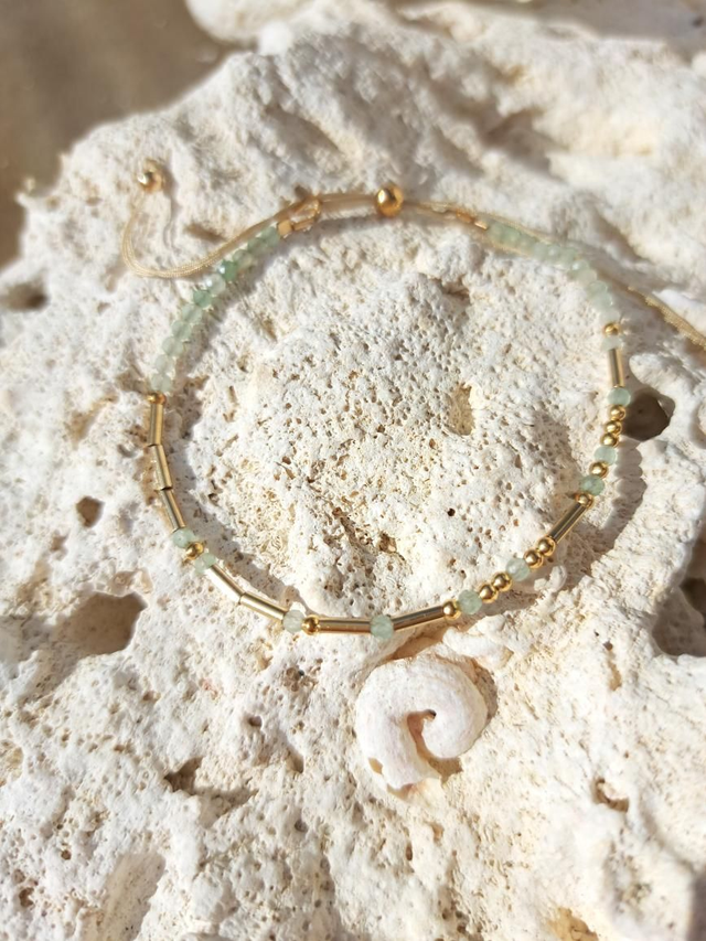 MOT SECRET aventurine - gold filled - bracelet 