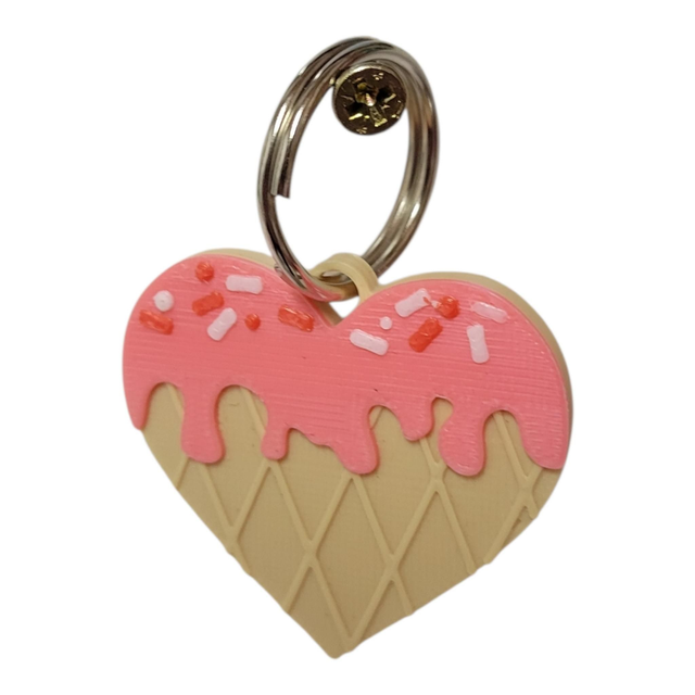 Porte clés cœur ❤️ gourmand 3D 