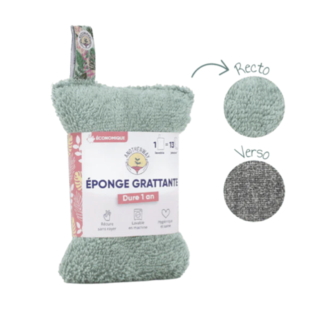 Éponge Lavable et Grattante