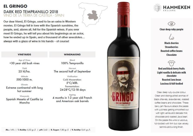 El Gringo - Tempranillo 2018 - Spain