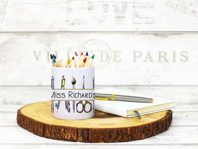 Personalised Teacher Pencil pot