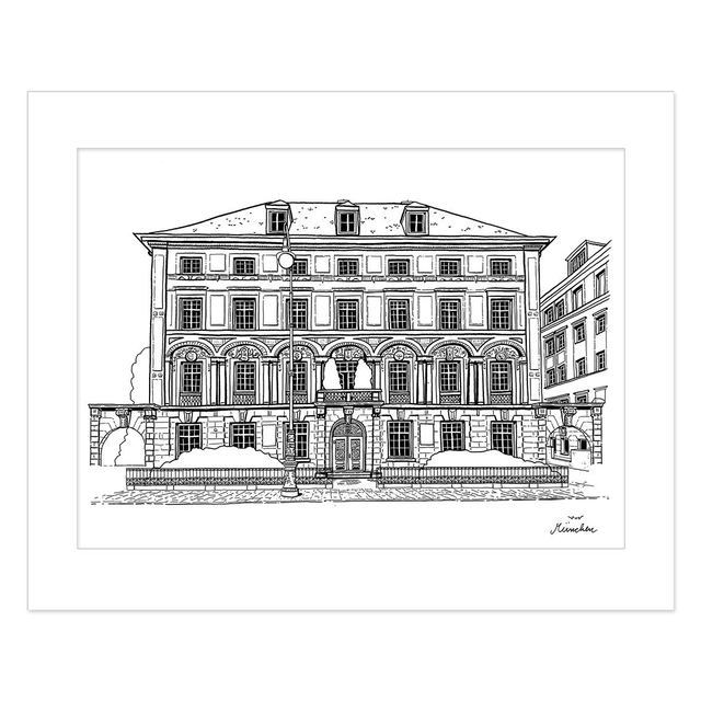 Brienner Straße, Carolinen Palais, Schwarz-Weiss