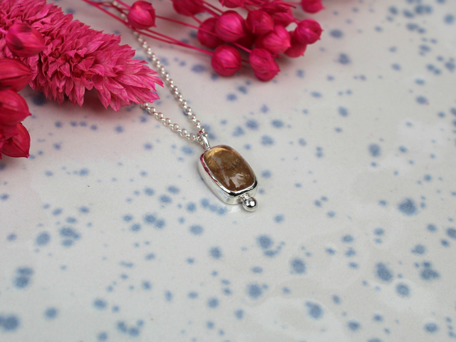 Anhänger Turmalin gelb/beige