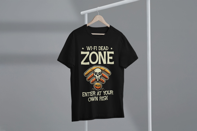 Wi-Fi Dead Zone Enter At Your Own Risk, Halloween Tech. Betreten der Wi-Fi Dead Zone auf eigene Gefahr, Halloween Tech