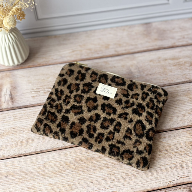 Pochette plate léopard 