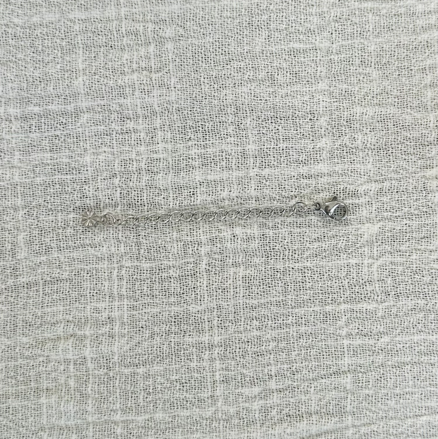 Verleng kettinkje 5,5 cm zilver 