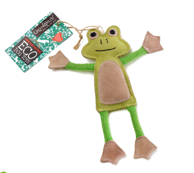 GREEN &amp; WILDS FRANCOIS THE FROG ECO DOG TOY