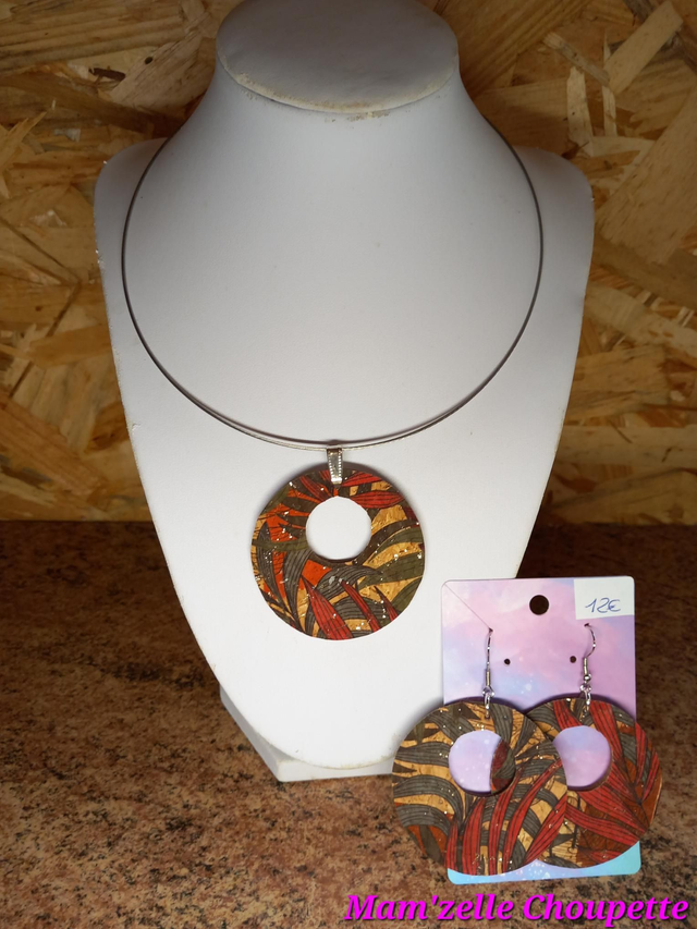 Parure bois et liège 