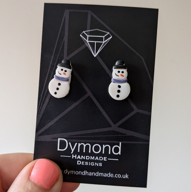 Christmas - Snowman stud earrings
