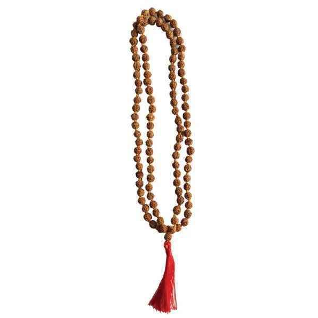 Rudraksha-Gebetsperlenkette mit Knoten